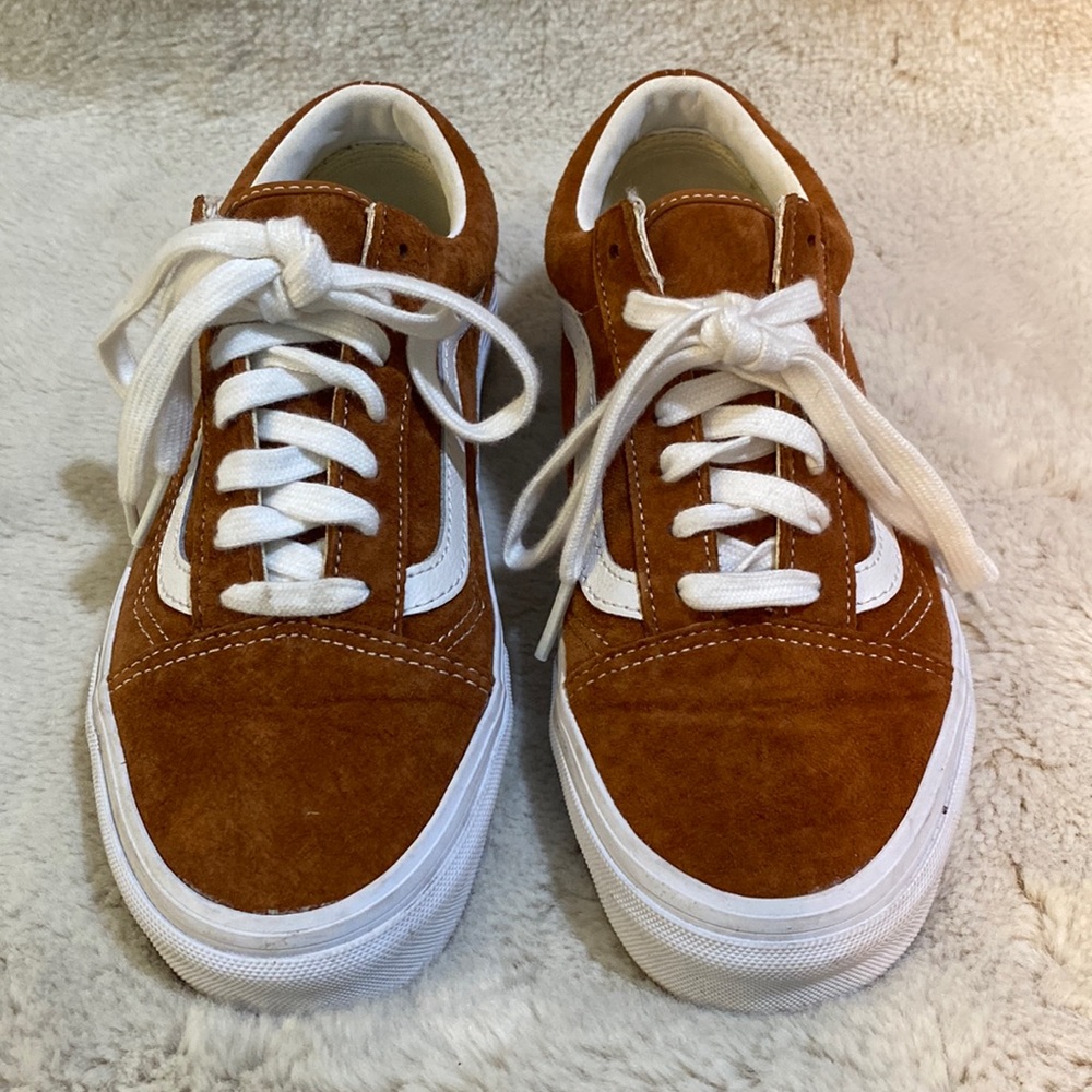 Brown suede Vans - size 6.5